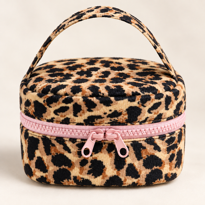 Double zipper detail of Wild Chic Makeup Organizer