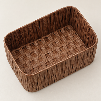 Woven Vanity Organizer open interior