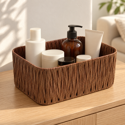 Woven Vanity Organizer sideboard