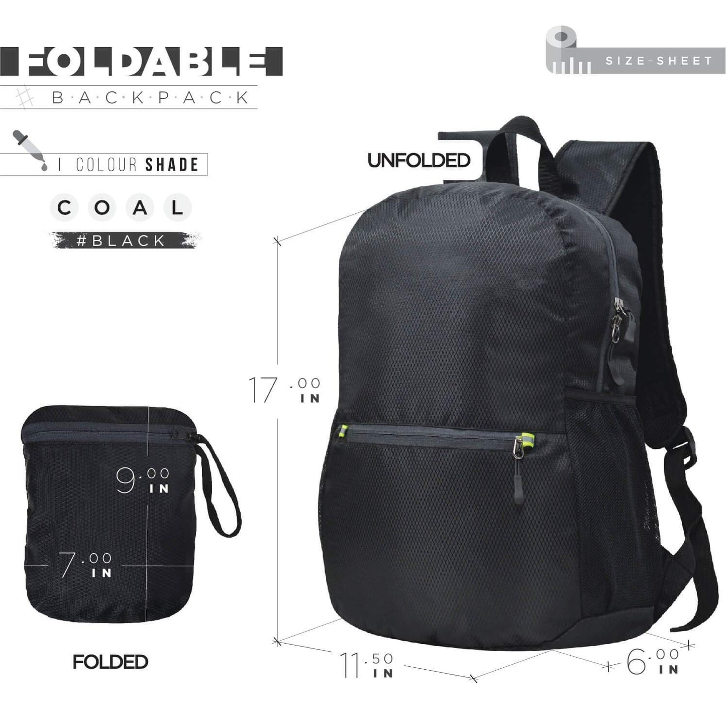 Foldable Backpack -25L