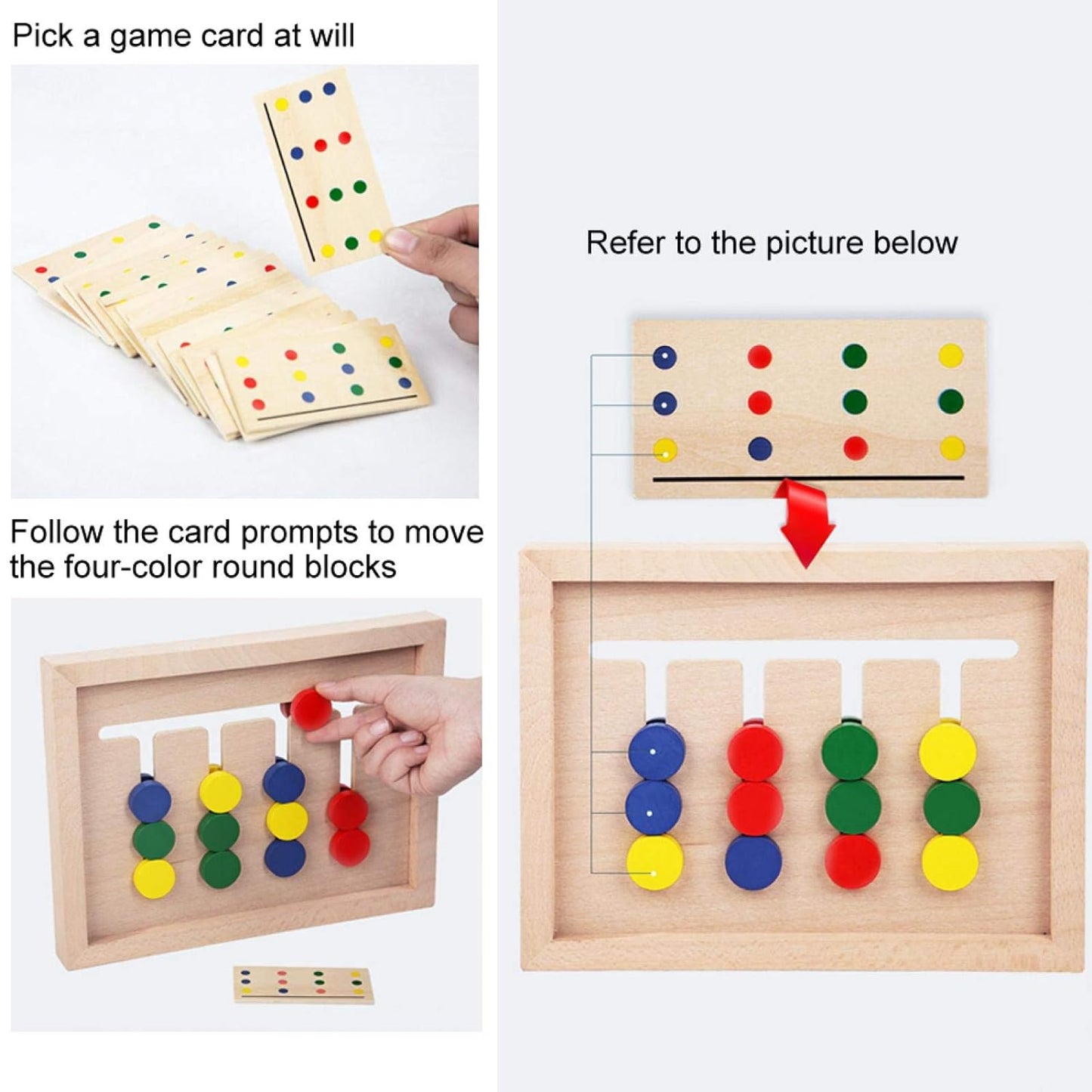 Wooden Four Color Game For kids