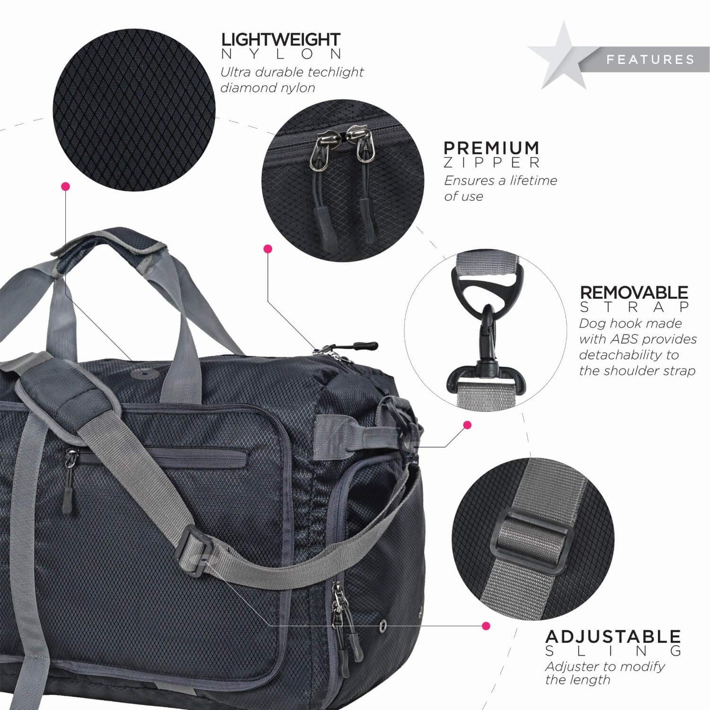 Foldable Travel Bag -60 Liters