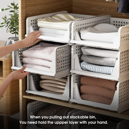 Foldable and Stackable Closet Organizer Drawer
