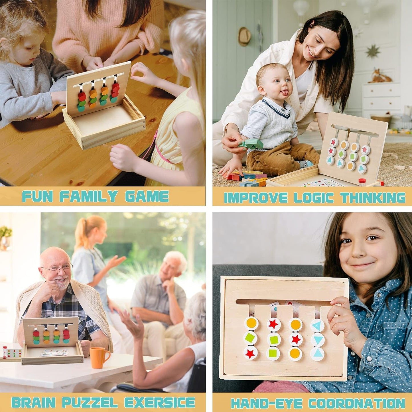 Wooden Four Color Game For kids