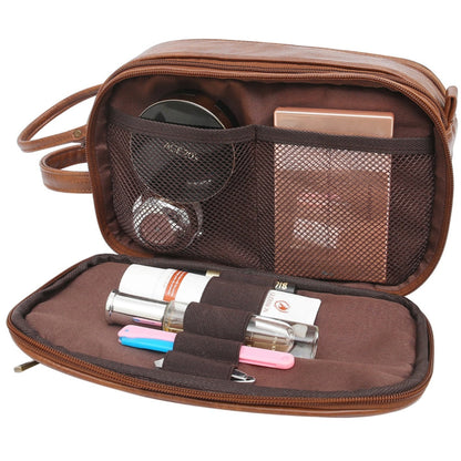 Premium Leather Toiletry Bag