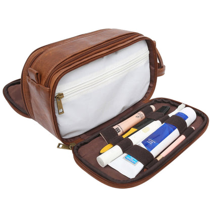 Premium Leather Toiletry Bag